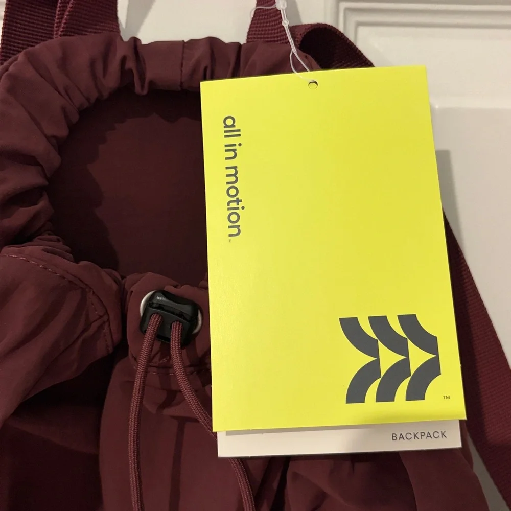 Maroon Drawstring Backpack - Picture 3 of 4